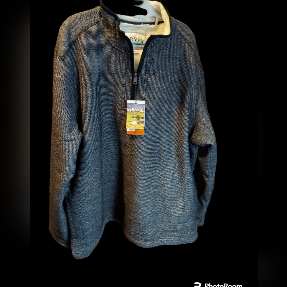 Orvis  1/4 Zip Lined Pullover Men's Size XXL NWT